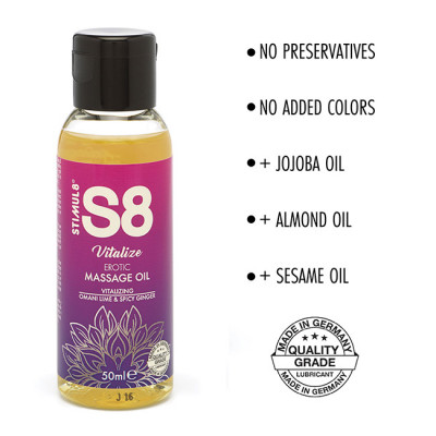 S8 Omani Lime & Spicy Ginger Massage Oil 50ml