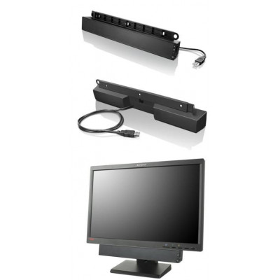 Lenovo USB Soundbar Black 2.0 channels 2.5 W