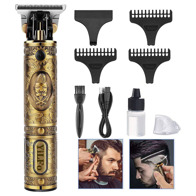 Hair Clippers Men with Combs, Professional Rechargeable Precision Sharp T-Blade Grooming Kits