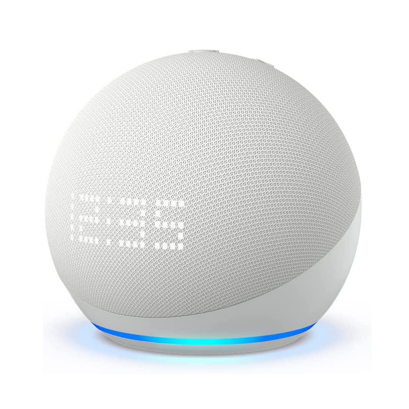 NEW Echo Dot (5th generation) | Smart speaker with clock and Alexa | Glacier White