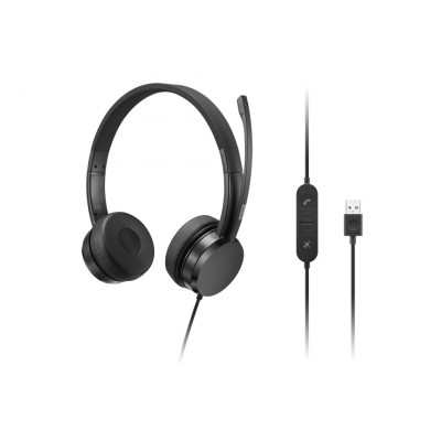 Lenovo 4XD1K18260 headphones headset Wired Head-band Music Everyday USB Type-A Black