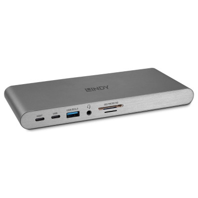 Lindy DST-Pro 5K Wired USB 3.2 Gen 1 (3.1 Gen 1) Type-C Silver