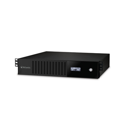 UPS ATLANTIS A03-HP3001-RC 3000VA (1800W) Server Rack-2U Sinewave Line Interactive con AVR Boost e Buck LCD 8*IEC sw contr. incl