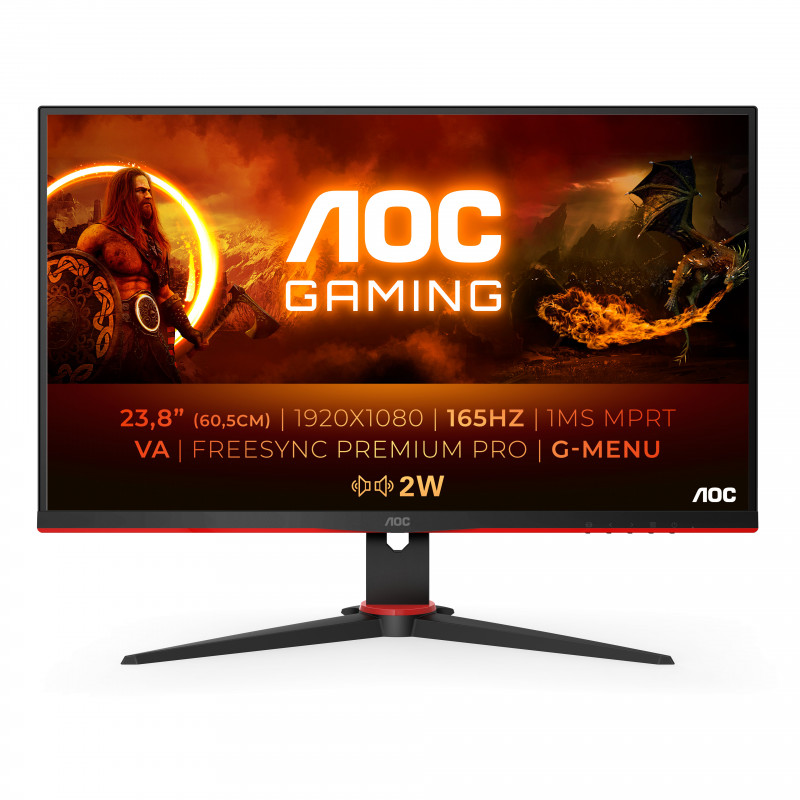 AOC 24G2SAE BK computer monitor 60.5 cm (23.8") 1920 x 1080 pixels Full HD Black, Red