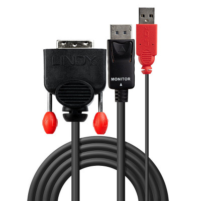 Lindy DVI-D   DisplayPort Cable 0.5m (UNIDIREKTIONAL)