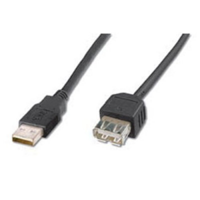 CAVO DIGITUS USB 2.0 A-A M-F PROLUNGA 1,8mt NERO