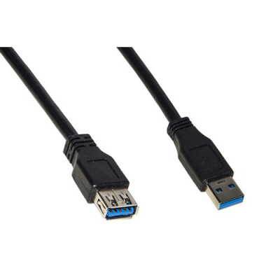 CAVO LINK USB 3.0 CONNETTORI A-A M-F IN PROLUNGA RAME MT 1,8 NERO