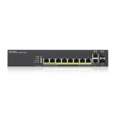 Zyxel GS2220-10HP-EU0101F network switch Managed L2 Gigabit Ethernet (10 100 1000) Power over Ethernet (PoE) Black