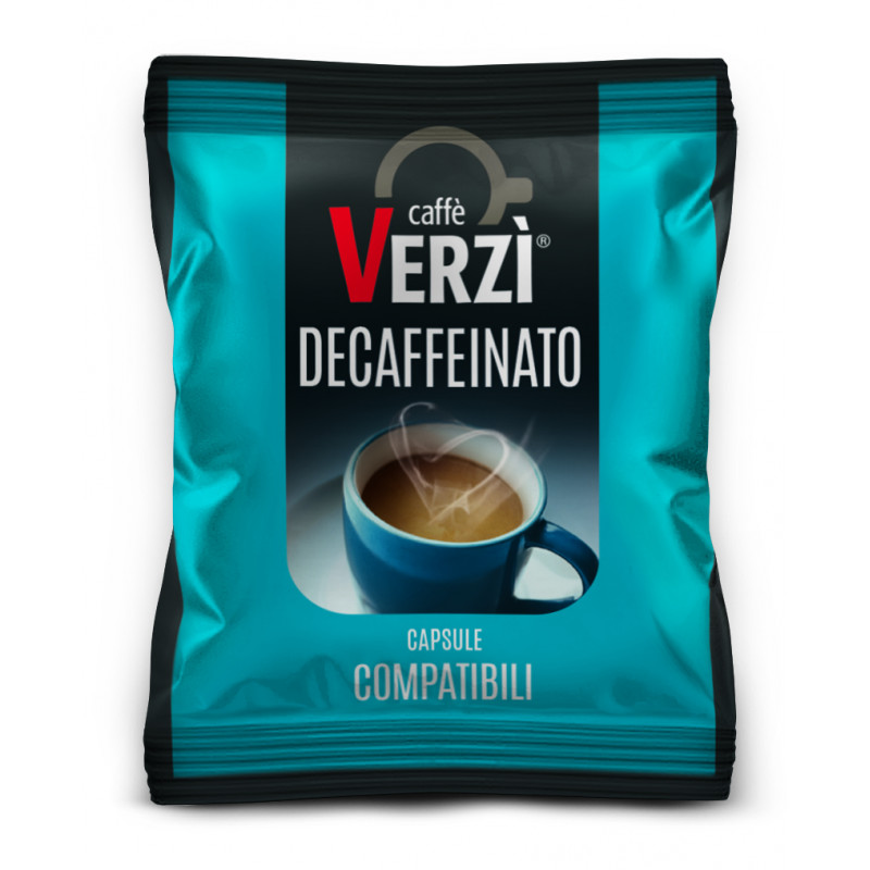 Verzi 50 Capsules Compatible with Lavazza® A Modo Mio® Machine, Decaffeinated Coffee