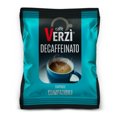 Verzi 50 Capsules Compatible with Nespresso Machine, Decaffeinated Coffee