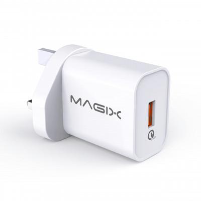 MAGIX Quick Charge 3.0 18W 3A Wall Charger, AC 100-240V to DC 6V 9V 12V