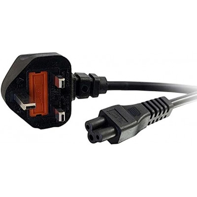 1.8m UK Laptop Power Cord (BS 1363 to IEC 60320 C5) Black