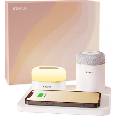 EZVALO 3 in 1 Wireless Charging Station with LED Night Light