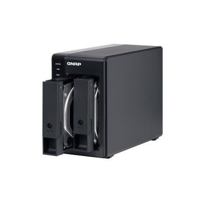 QNAP TR-002 storage drive enclosure HDD SSD enclosure Black 2.5 3.5"