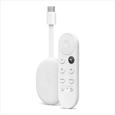 Chromecast with GoogleTV HD Snow - Stream Entertainment & Remote Control - White