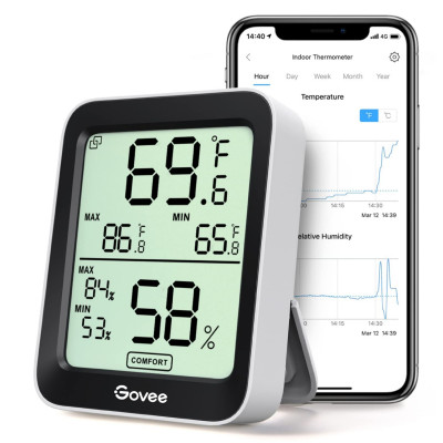 Govee Thermometer Hygrometer with Smart App Alerts and Data Storage