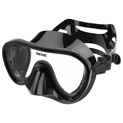 SEAC Salina SLT Black, Dive Mask For Men, Women & Children, Ideal for Snorkeling