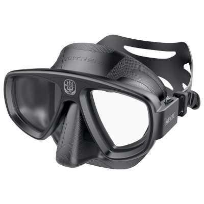 SEAC Unisex Adult Extreme 50 Black, Diving and Spearfishing Mask with Optional Optical
