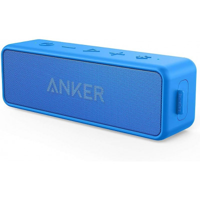 Anker SoundCore 2 Bluetooth Speaker with Dual Driver Strong Bass, Blue