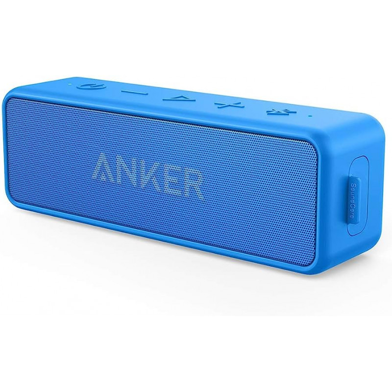 Anker SoundCore 2 Bluetooth Speaker with Dual Driver Strong Bass, Blue