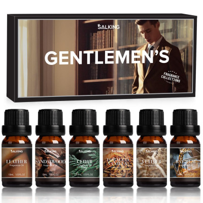 SALKING Essential Oils for Men for Diffusers 6x10ml, Pure Essential Oil Set