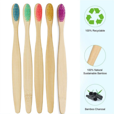 2 Pieces 100% BPA Free Vegan Bamboo Toothbrushes of Reusable and Biodegradable.