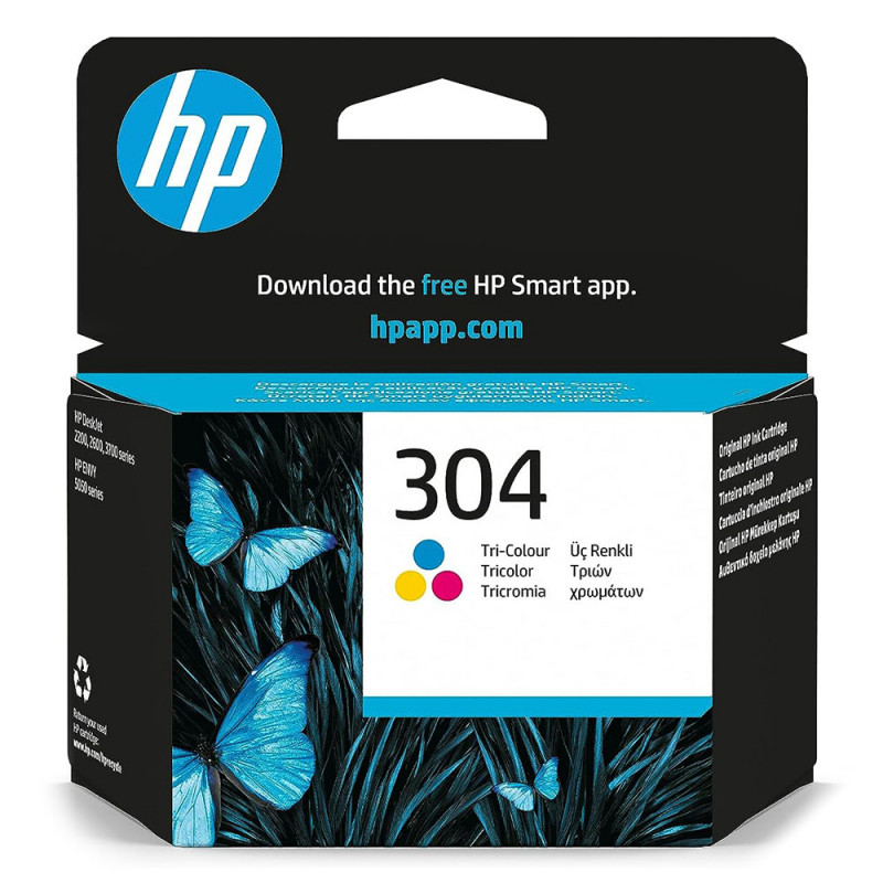 HP 304 Tri-Colour Original Ink Cartridge - N9K05AE
