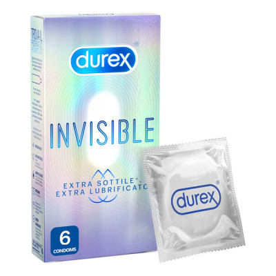 Durex Invisible Extra Lubrificated Condoms 6 Pack