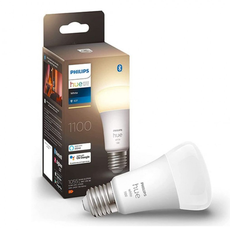Philips Hue 1100 White 1x Single Bulb E27 LED, Works With Alexa & Google