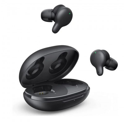 AUKEY Wireless Charging Earbuds Elevation Over-Ear IPX8 with CVC 8.0, Black