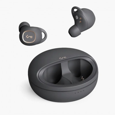 AUKEY Wireless Fast Charging Earbuds Volume Control, Black