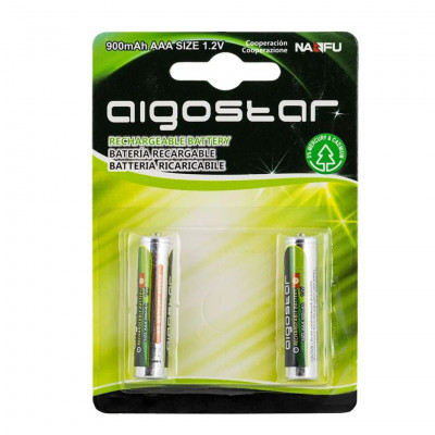 AIGOSTAR 900mAh AAA 1.2V rechargeable batteries - 2 pcs
