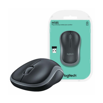 Logitech Wireless Optical Mouse M185 Grey