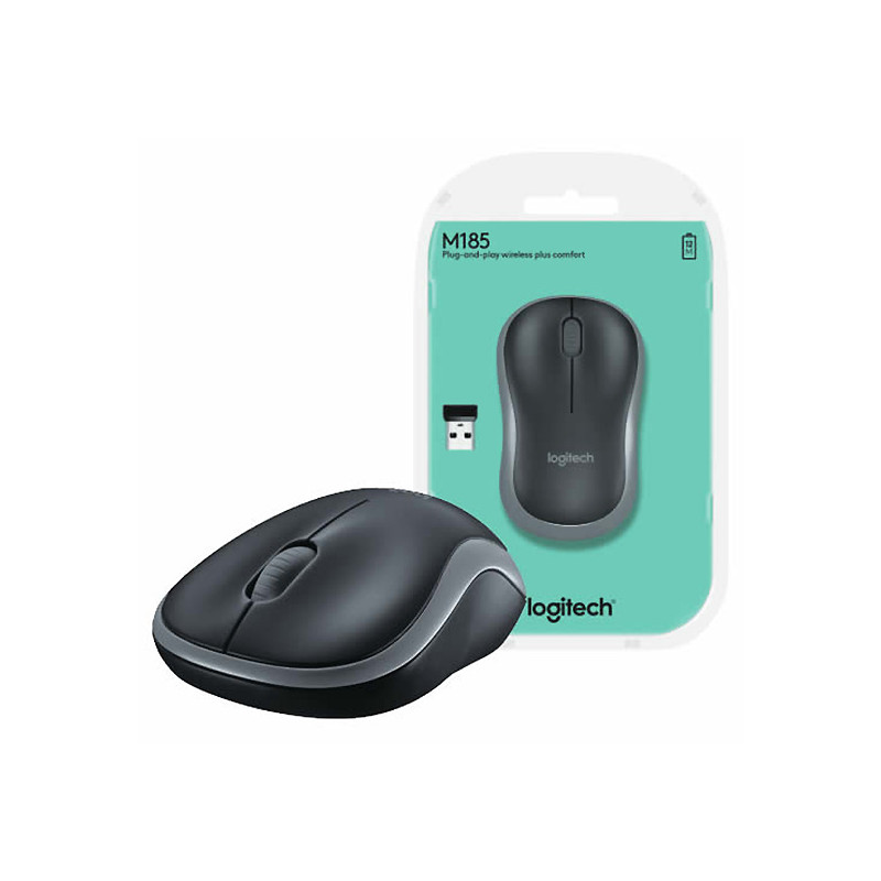 Logitech Wireless Optical Mouse M185 Grey