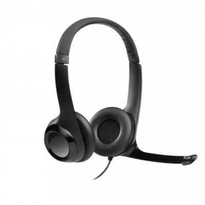 Logitech H390 USB Wired Headset with Mic, Black