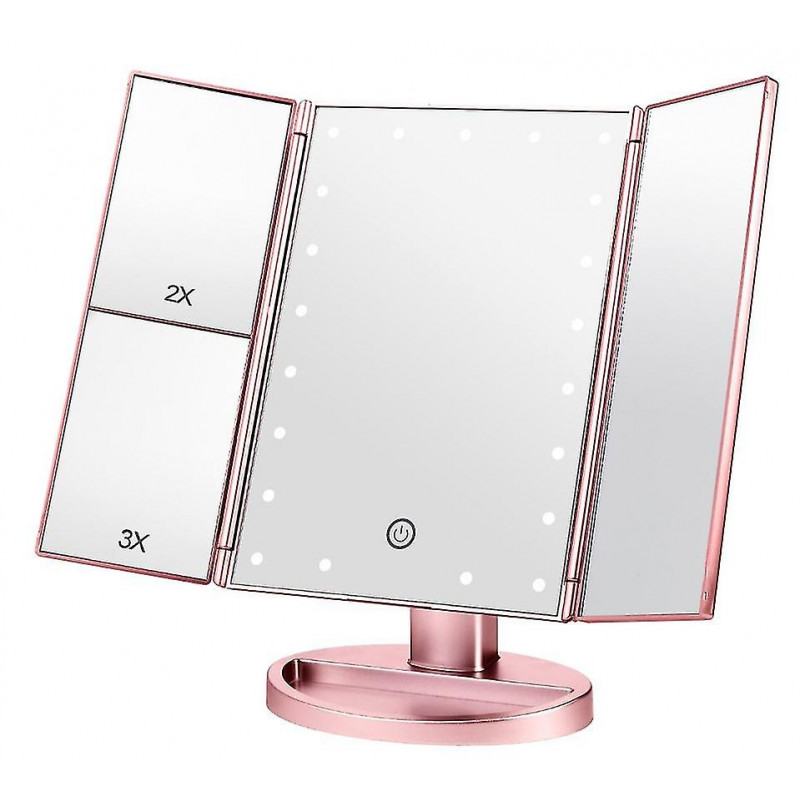 ADW Vanity Mirror with Lights, Lighted Makeup Mirror 2X/3X Magnification - PK