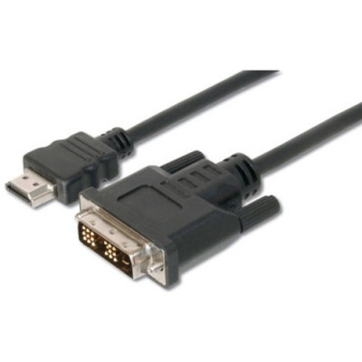 CAVO ADATTATORE M/M HDMI a DVI-D DIGITUS da HDMI 19 POLI TIPO A a DVI-D 18+1 POLI - 5MT