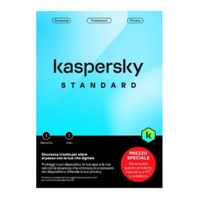 KASPERSKY STANDARD (2023) 1 user 1 device ATTACH *PER VENDITA ABBINATA CON PC O NB* Envelope KL1041T5AFS-ENVATT