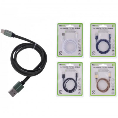 TEKMEE 1mTYPE-C / USB Cable, Fast Charge, Green