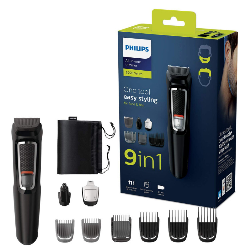 Philips MG3740/15 & 1 in with Trim Multigroom Lift Series system 9 3000