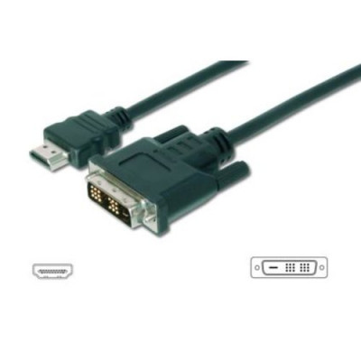 CAVO ADATTATORE M/M HDMI a DVI-D DIGITUS da HDMI 19 POLI TIPO A a DVI-D 18+1 POLI - 3MT