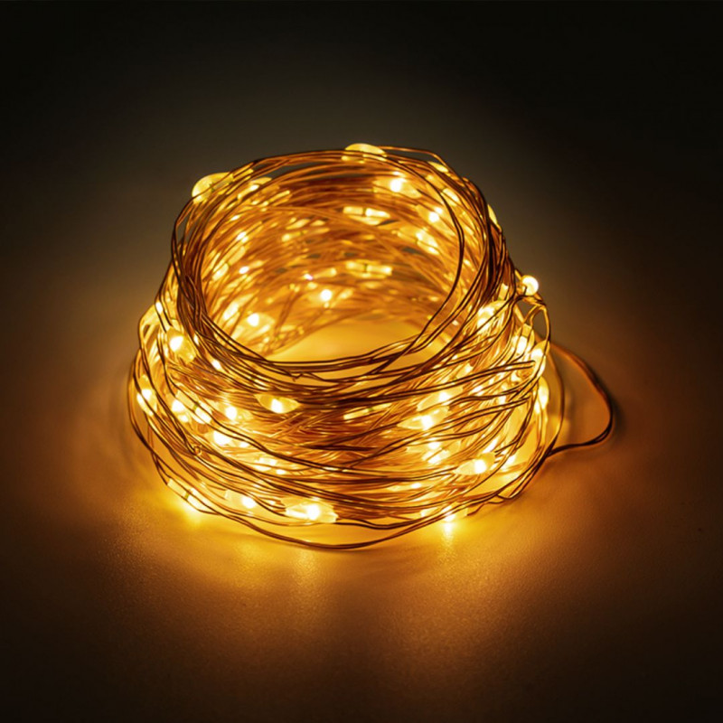 10m Solar String Lights Outdoor 100 LED Fairy Copper Wire Lights, Waterproof