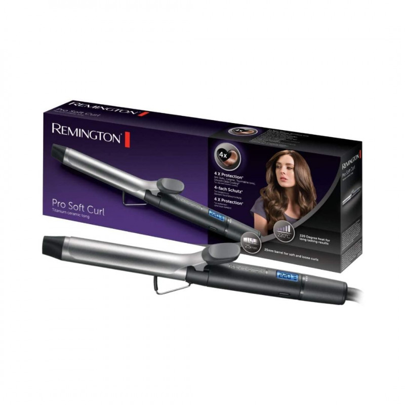 Remington CI6525 Pro Soft Curl Iron 25mm for Soft Natural Curls 4x Protection