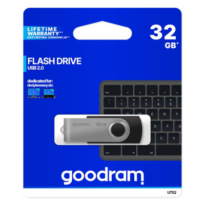 GoodRam Flash Drive - USB 2.0 Pendrive 32GB - UTS2 Black