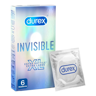 Durex Invisible Thin Extra Large Condoms 6 Pack