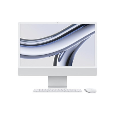 ALL IN ONE APPLE iMac MQR93T/A (2023) 24-inch Retina 4.5K display M3 chip with 8-core CPU and 8-core GPU 256GB SSD Silver