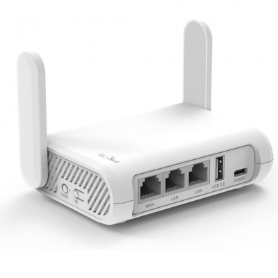 GL.iNet GL-SFT1200 (Opal) Secure Travel WiFi Router - Wireless Internet Gigabit dual band AC1200 | IPv6 | USB 2.0 | MU-MIMO | DD