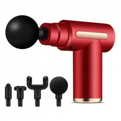 Andowl Mini Size Rechargeable Muscle Massage Gun, 6 Speeds, Red