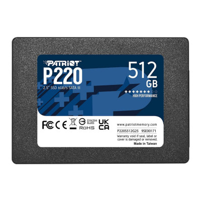 512GB Patriot P220 SATA 3 Internal Solid State Drive 2.5”