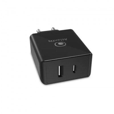 Atlantis Universal Power Supply for Notebook 65W output 1xUSB 1xUSB-C PD includes USB-C M/M cable 1.8m